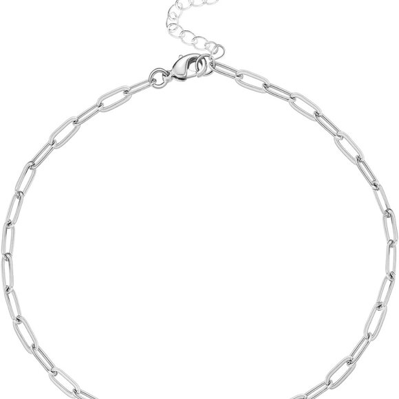 14K-18K Gold Plated Charm Link Flat Gold Anklets for Women | Beaded Marina Link - Picture 3 of 5